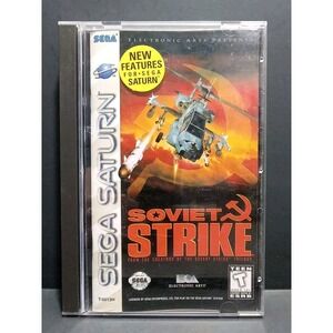 Soviet Strike (Sega Saturn, 1996) Complete In Box Cib Authentic Rare EA Insert